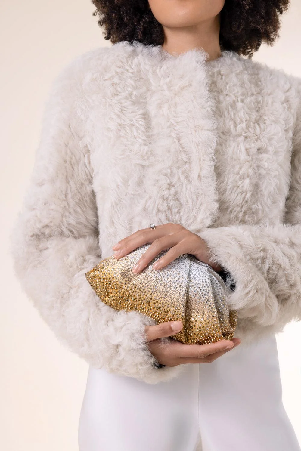 Gemma Crystal Clutch - Silver Golden - 1
