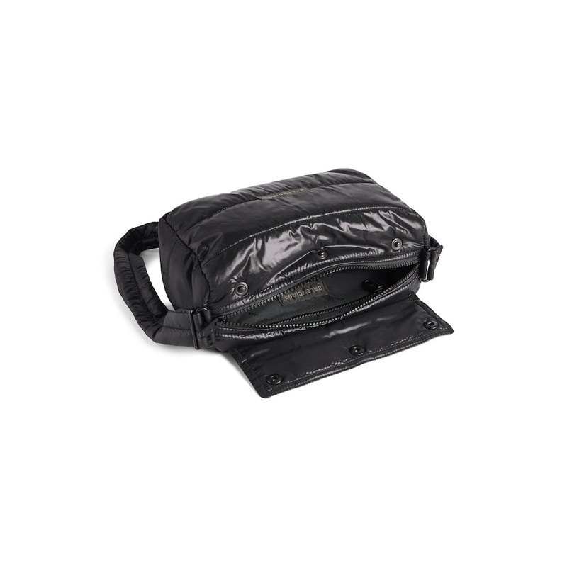 Men's Puffer Crossbody Bag in Black 4