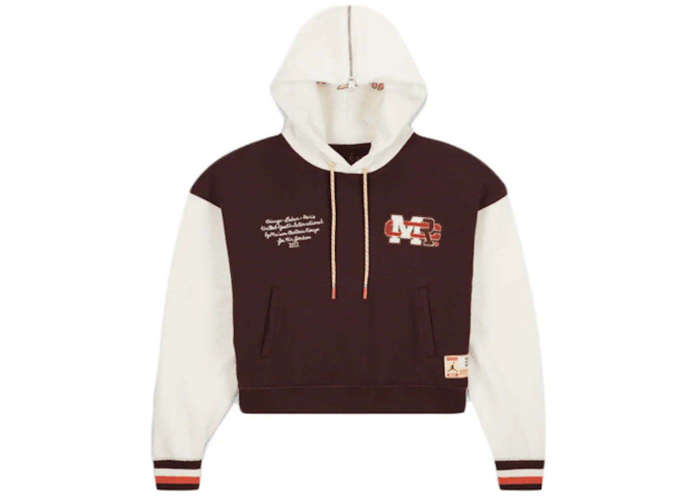 Jordan x Maison Chateau Rouge Women's Fleece Top Hoodie Brown - 1