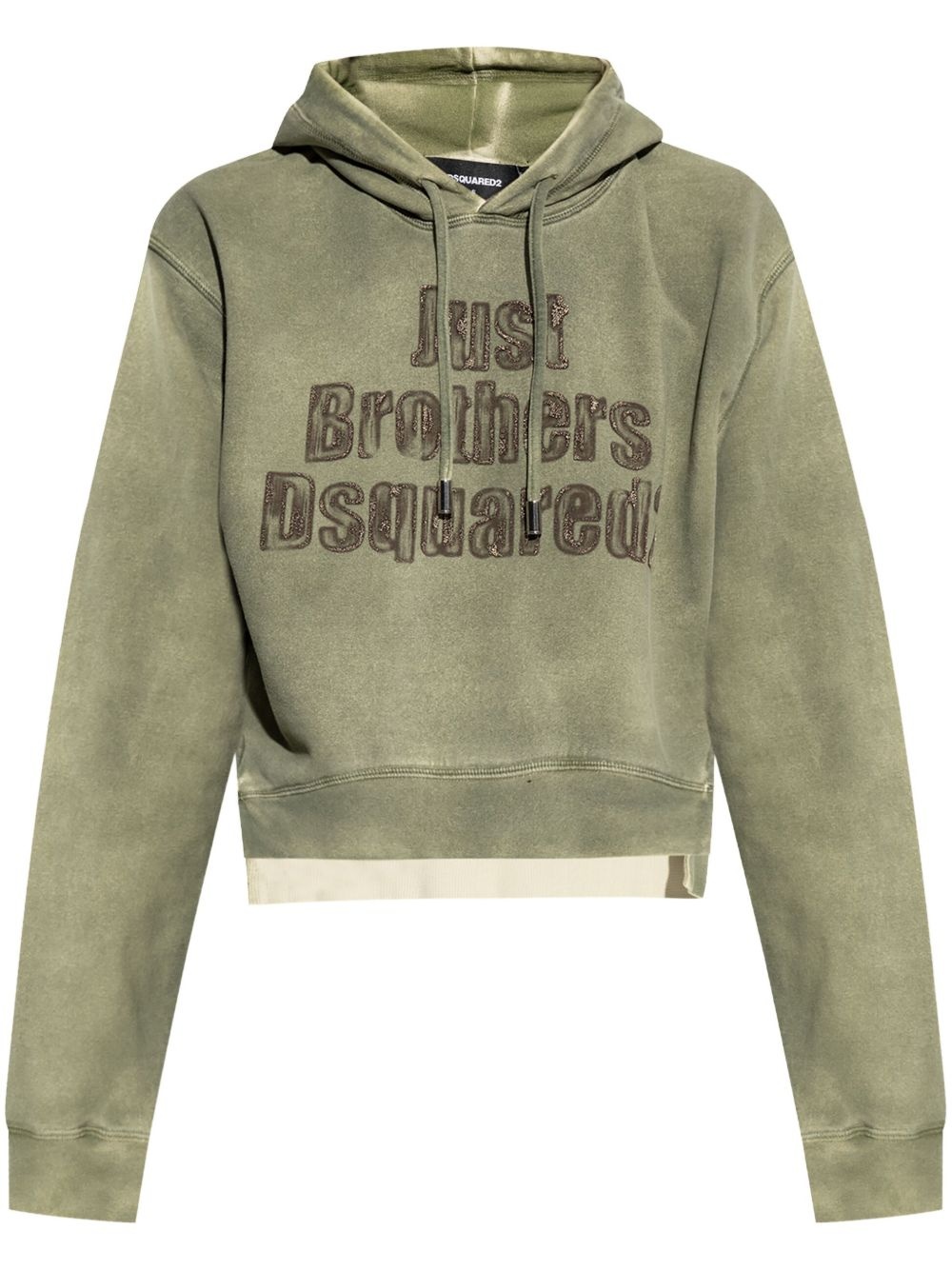 logo-embroidered hoodie - 1