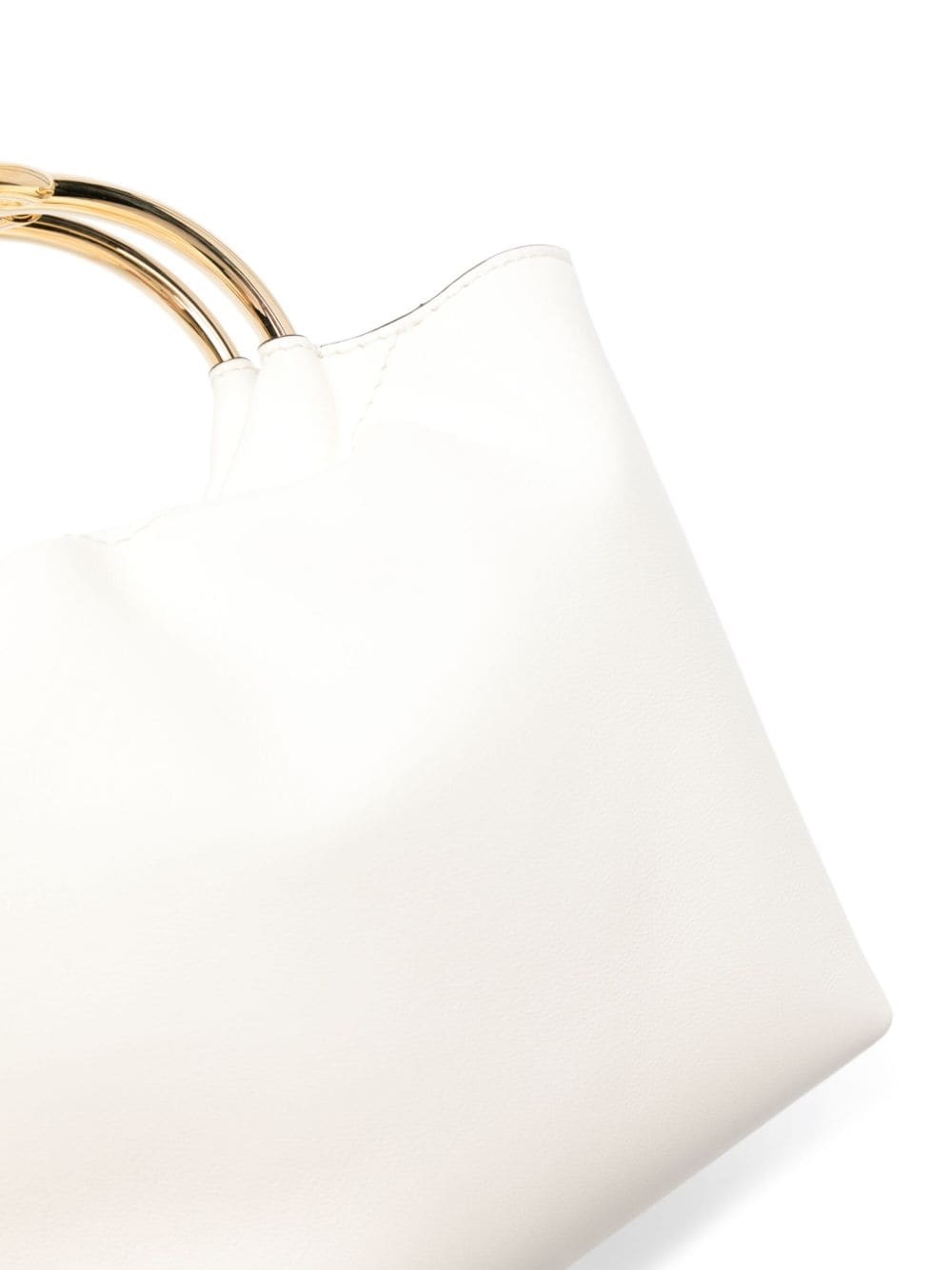 VLogo leather tote bag - 4