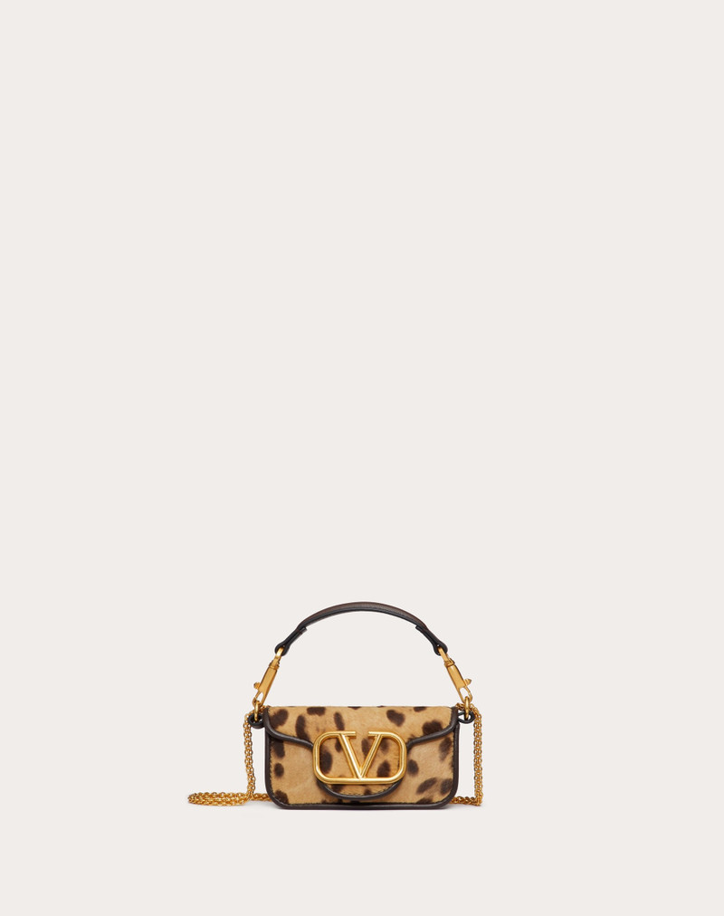 MICRO BAG WITH LOCÒ CHAIN IN ANIMALIER PONY EFFECT CALFSKIN 1