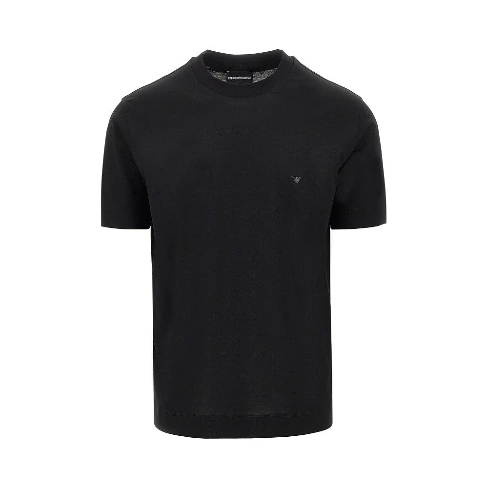 LYOCELL AND COTTON BLEND T-SHIRT WITH LOGO - 1