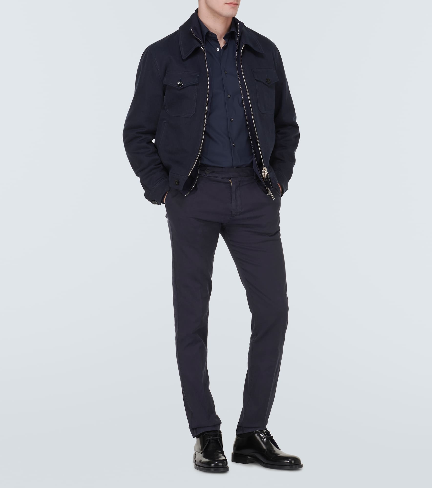 Mid-rise slim chinos - 2