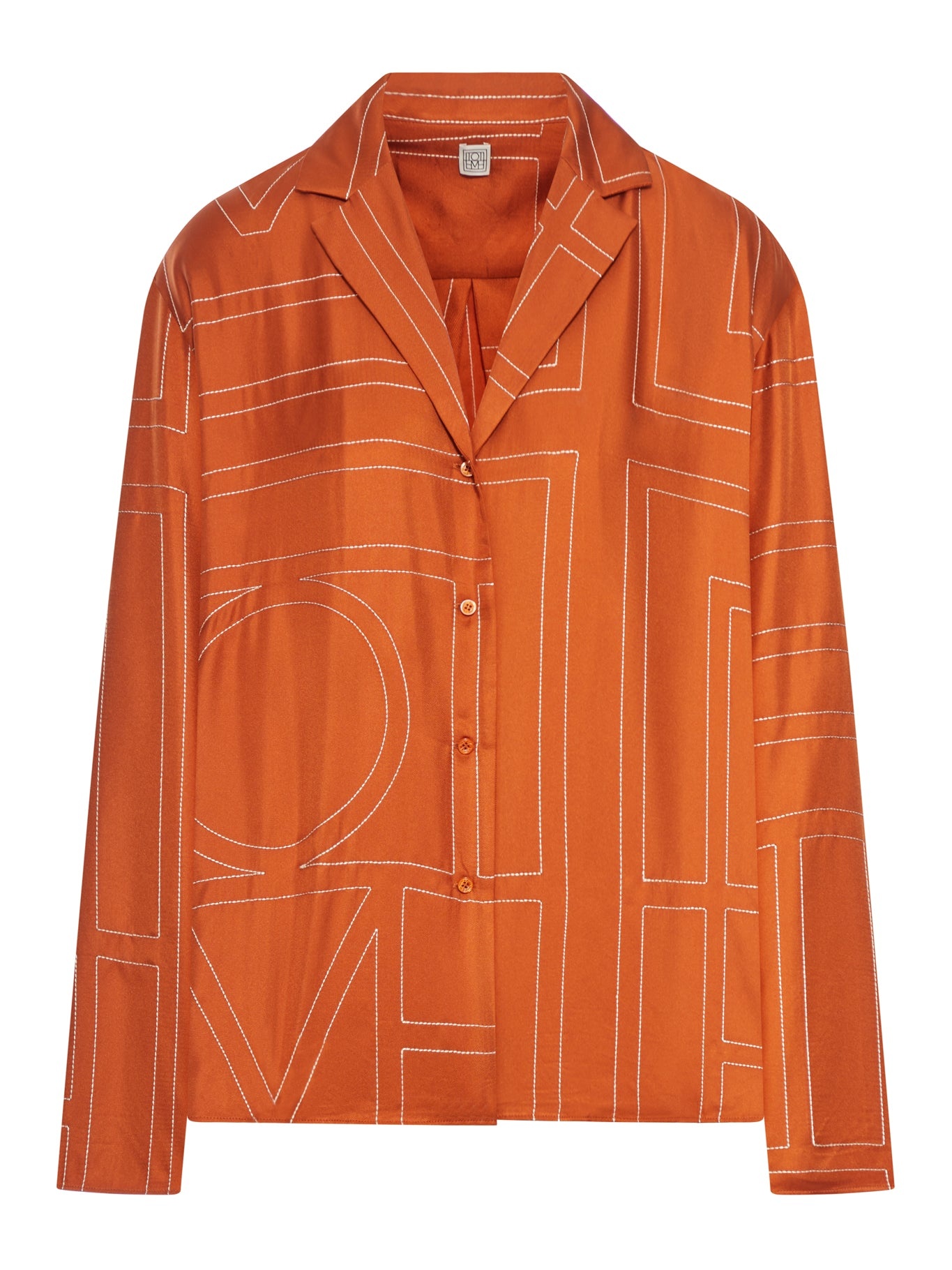 SILK SHIRT WITH MONOGRAM - 1