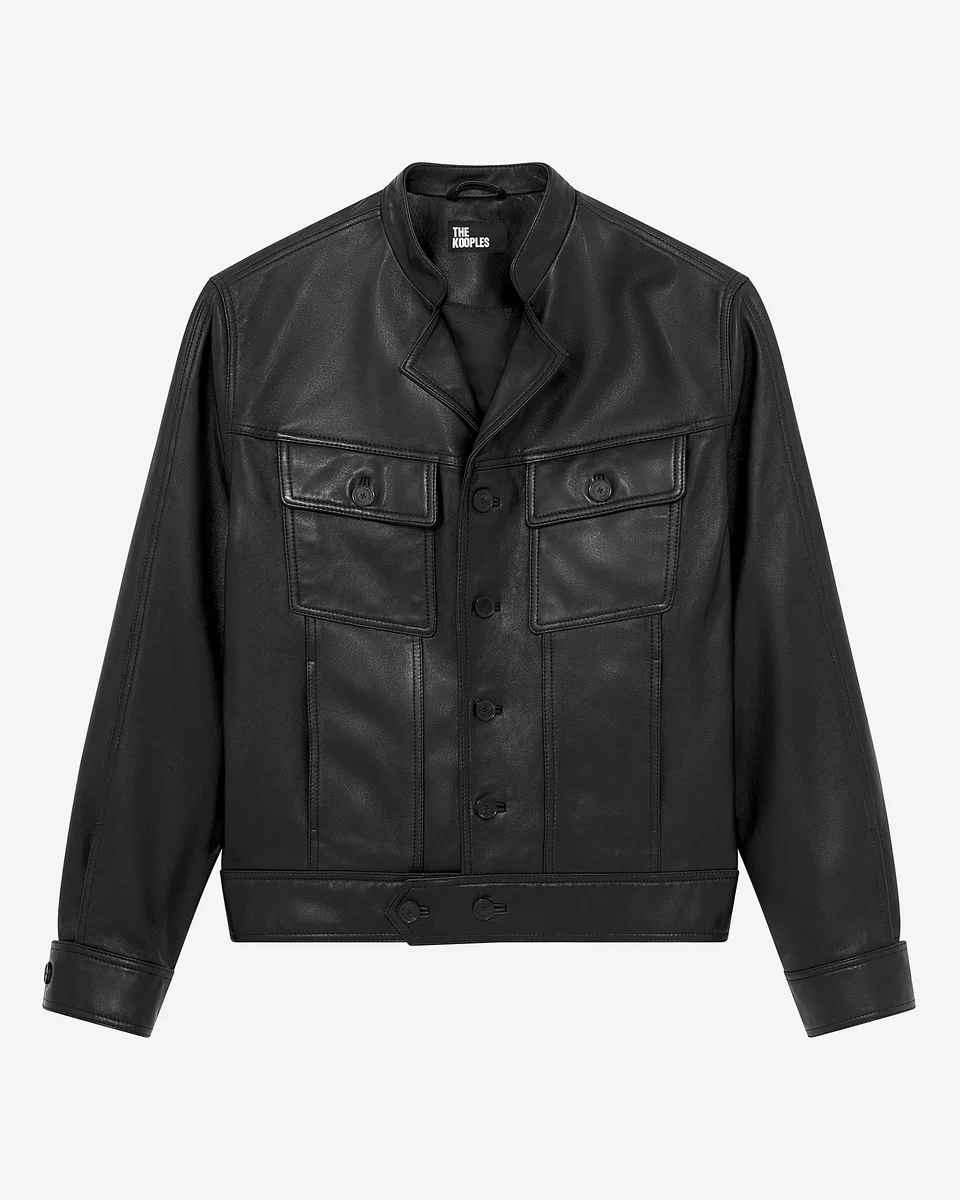 BLACK LEATHER JACKET - 1