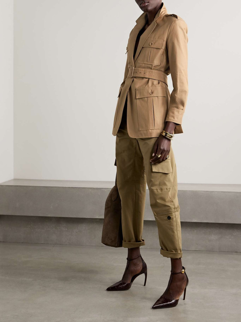 Max Mara Pacos belted cotton-canvas jacket outlook