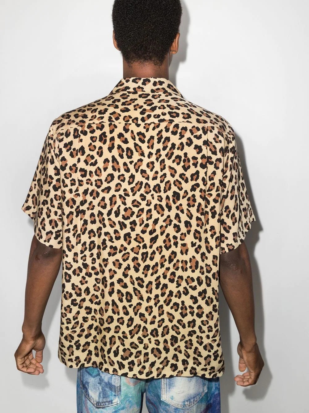 leopard print short-sleeve shirt - 3