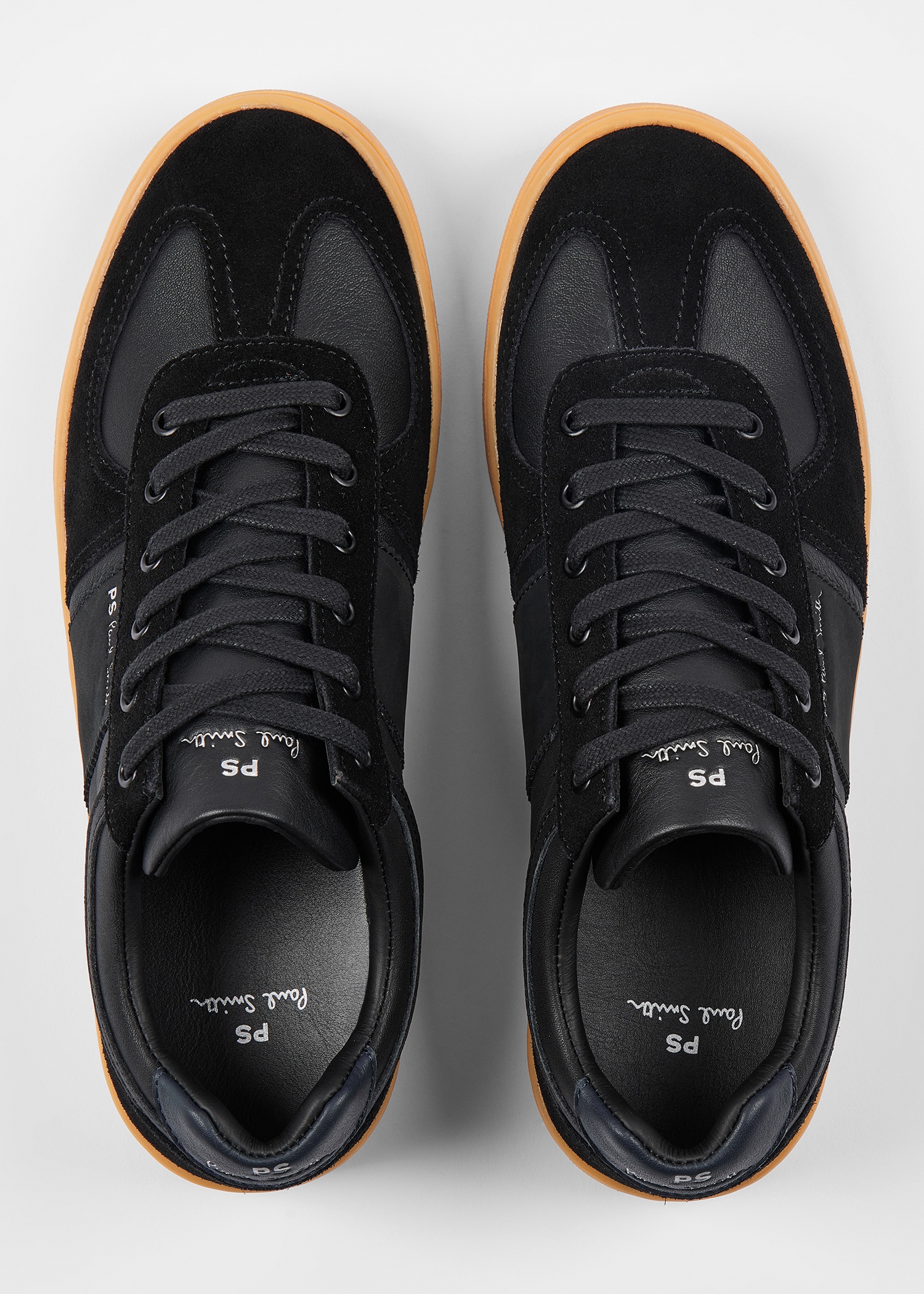 Black Leather 'Roberto' Trainers - 5