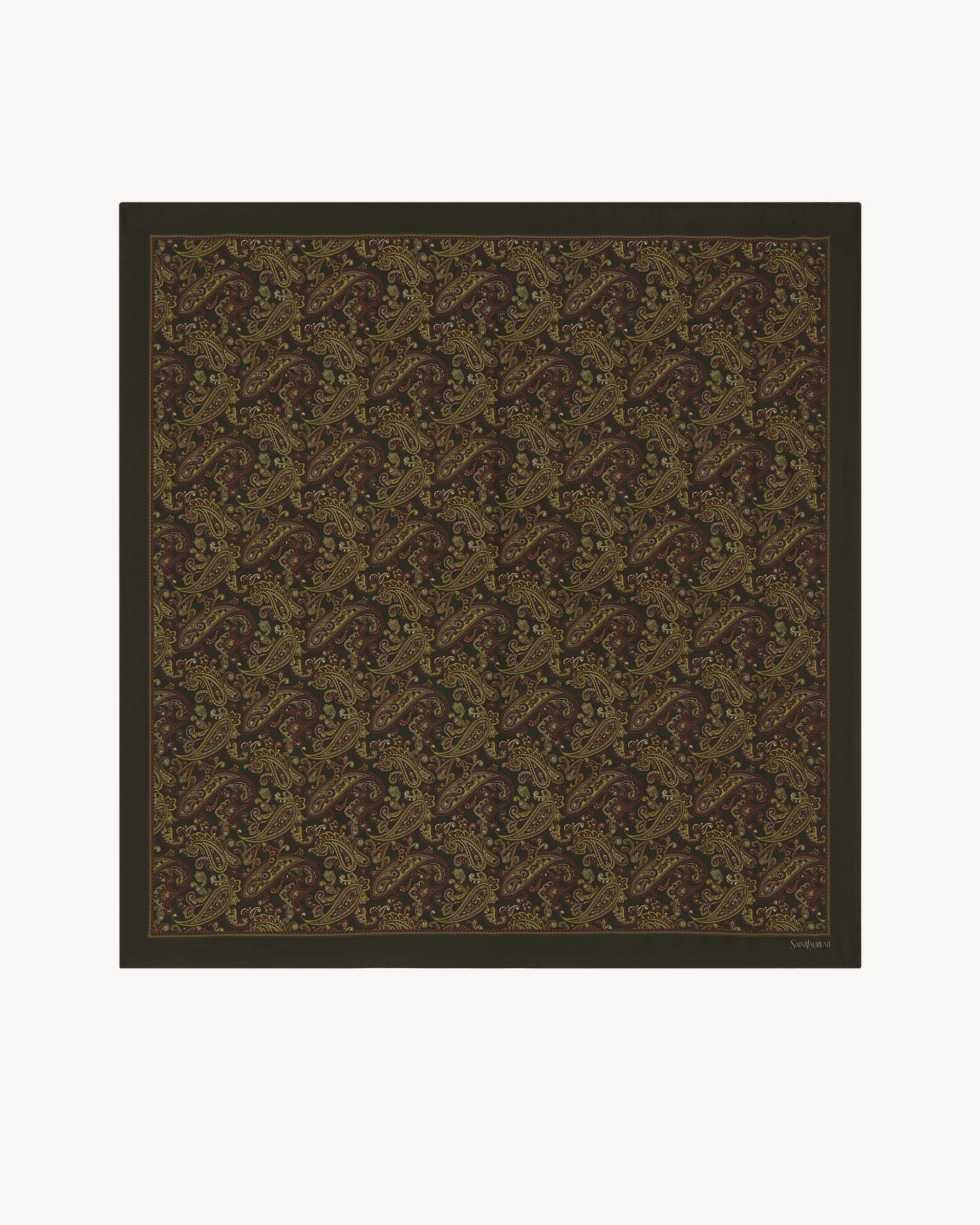 SQUARE SCARF IN PAISLEY SILK TWILL - 2