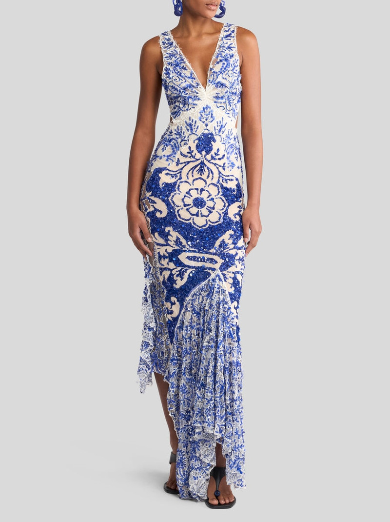 Etro LONG DRESS WITH SEQUIN EMBROIDERY outlook