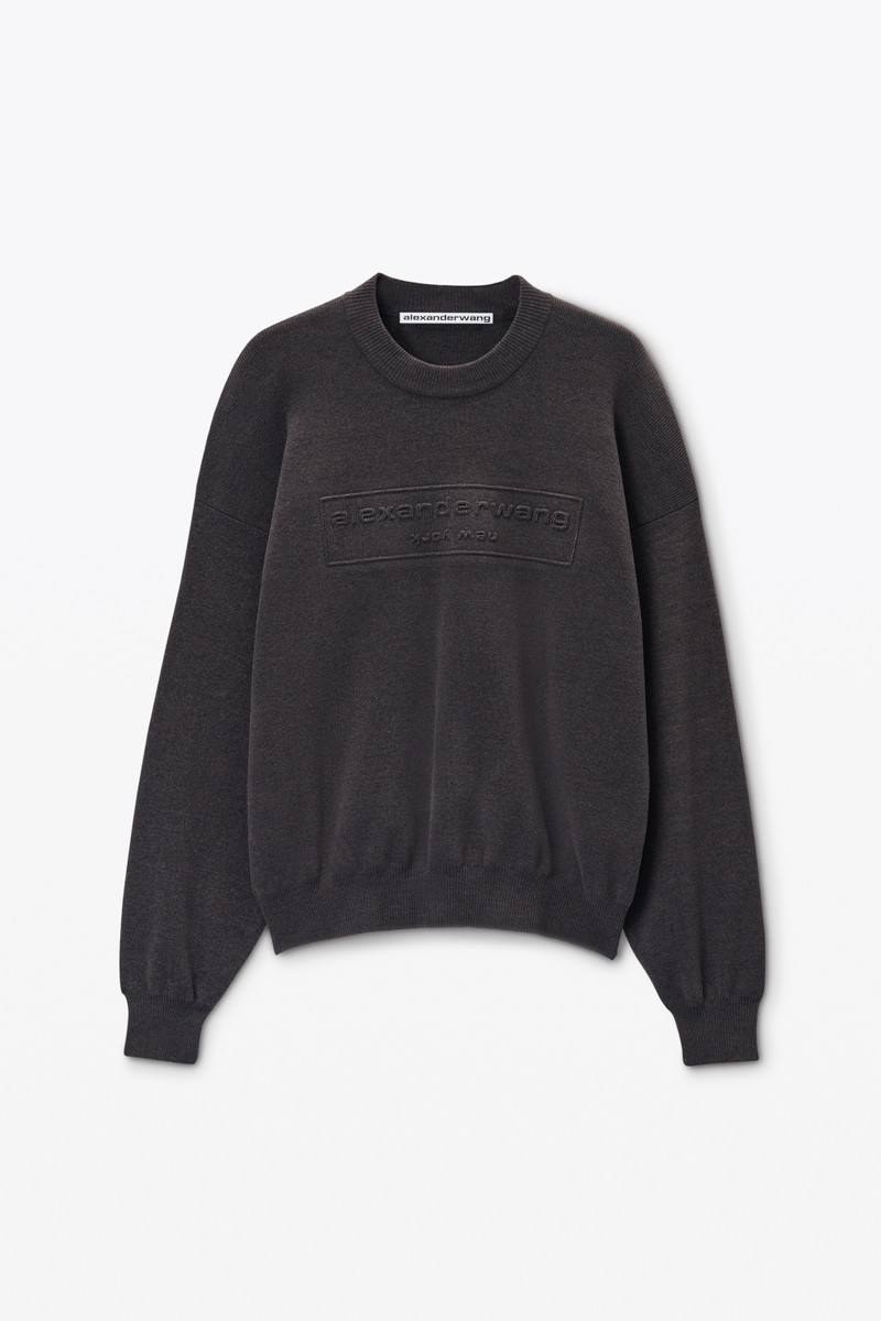 Logo-Embossed Sweater in Rib-Knit 1