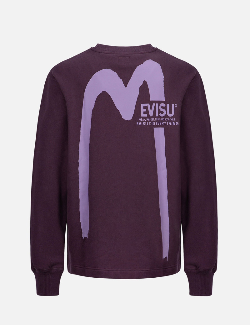 EVISU DAICOCK AND LOGO PRINT SWEATSHIRT outlook