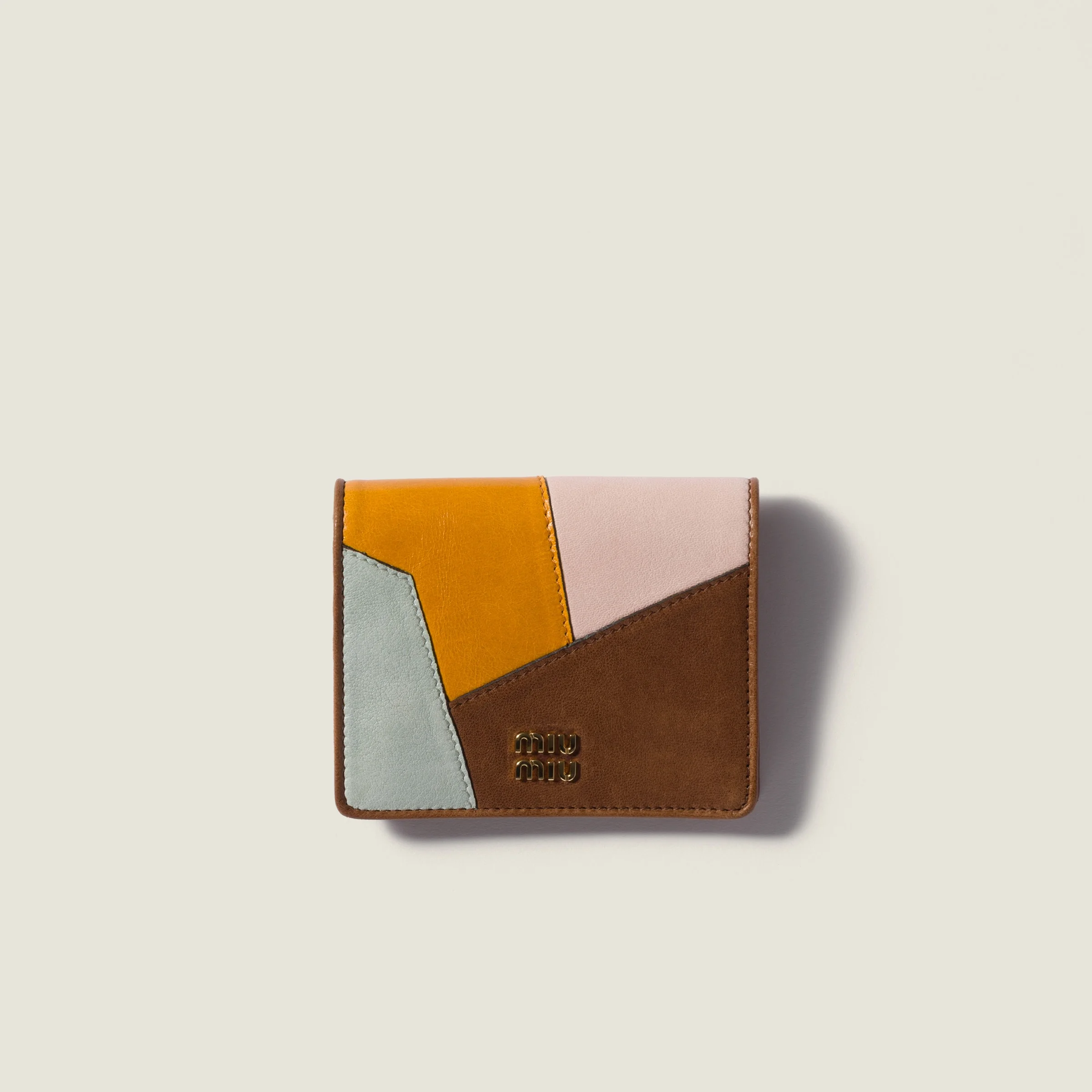 Small leather patchwork wallet - 1