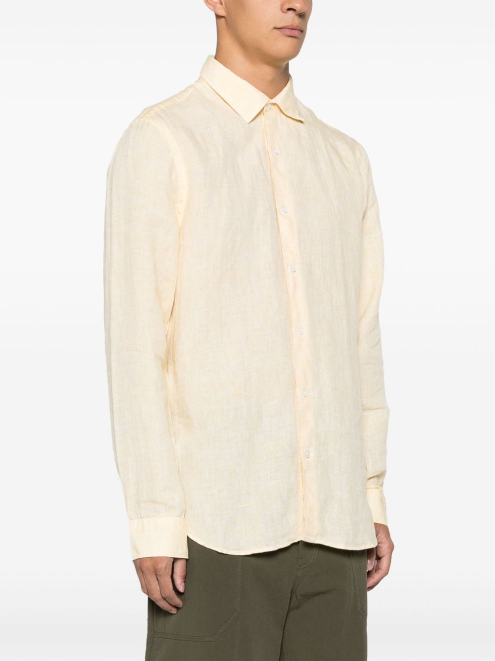 Giles long-sleeve linen shirt - 3
