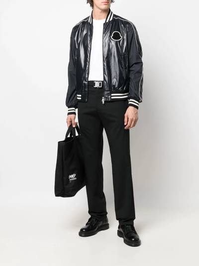 Moncler contrast-trimmed bomber jacket outlook