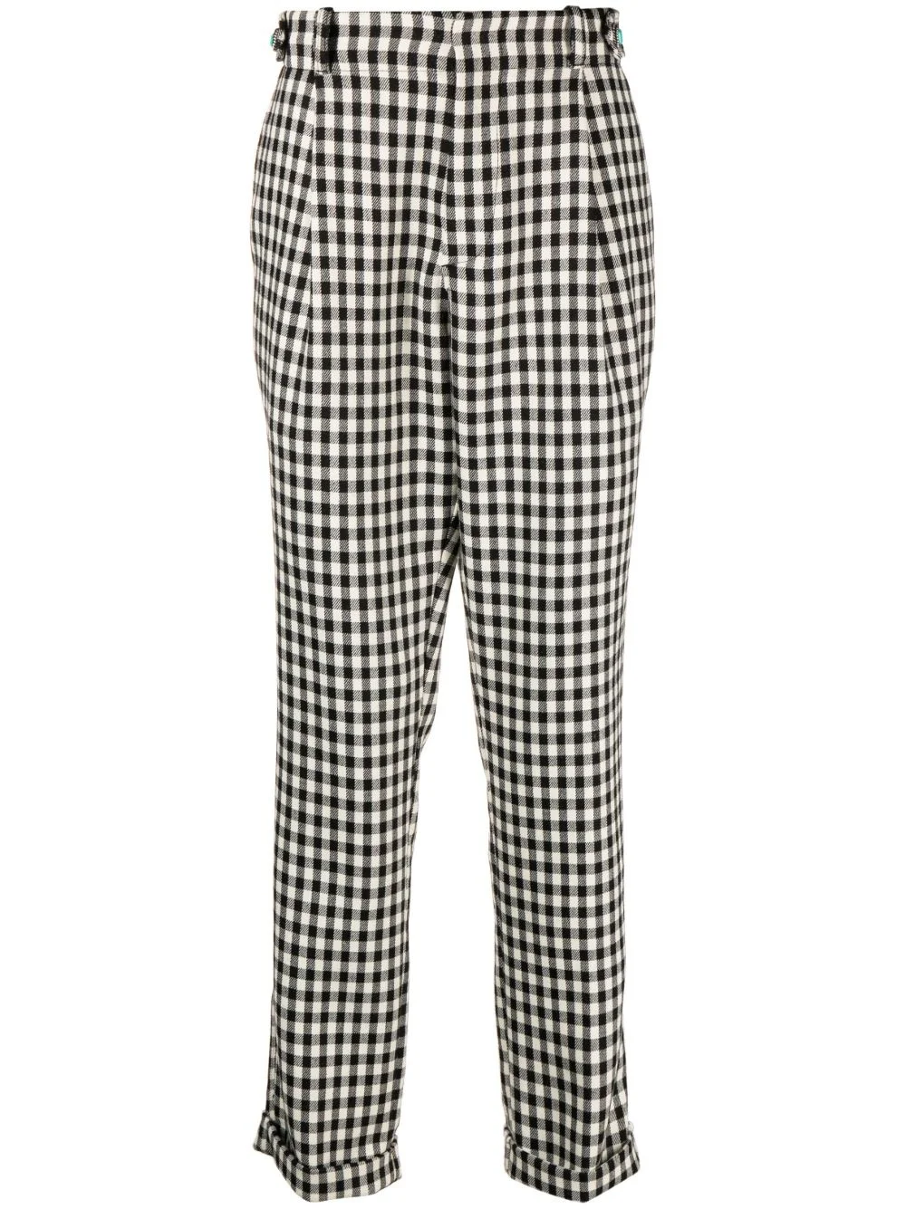gingham-pattern tailored trousers - 1