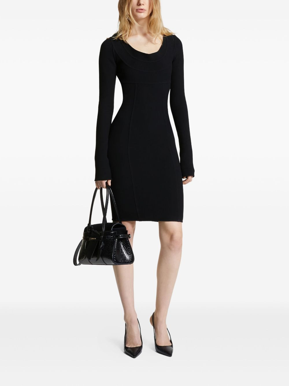 long-sleeve midi dress - 2