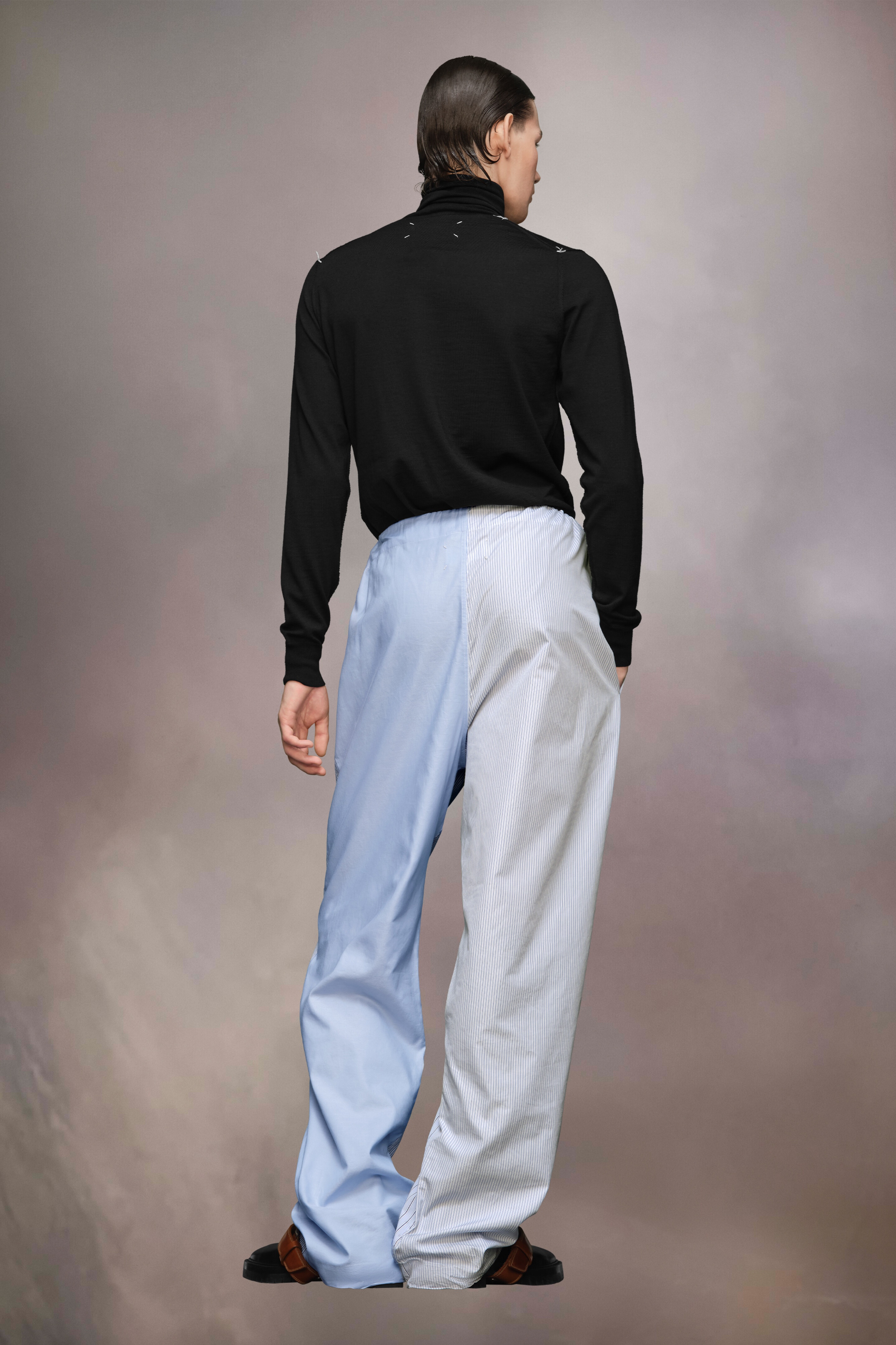 Stripe Cotton Trousers - 5