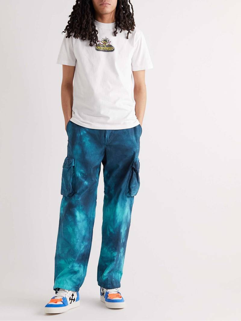 Off-White Wide-Leg Tie-Dyed Cotton Cargo Pants outlook