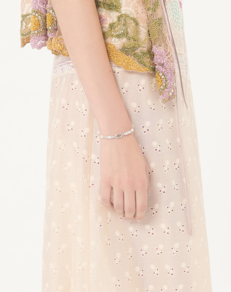 Valentino OVALETTE BRACELET IN METAL, PEARLS AND SWAROVSKI® CRYSTALS outlook