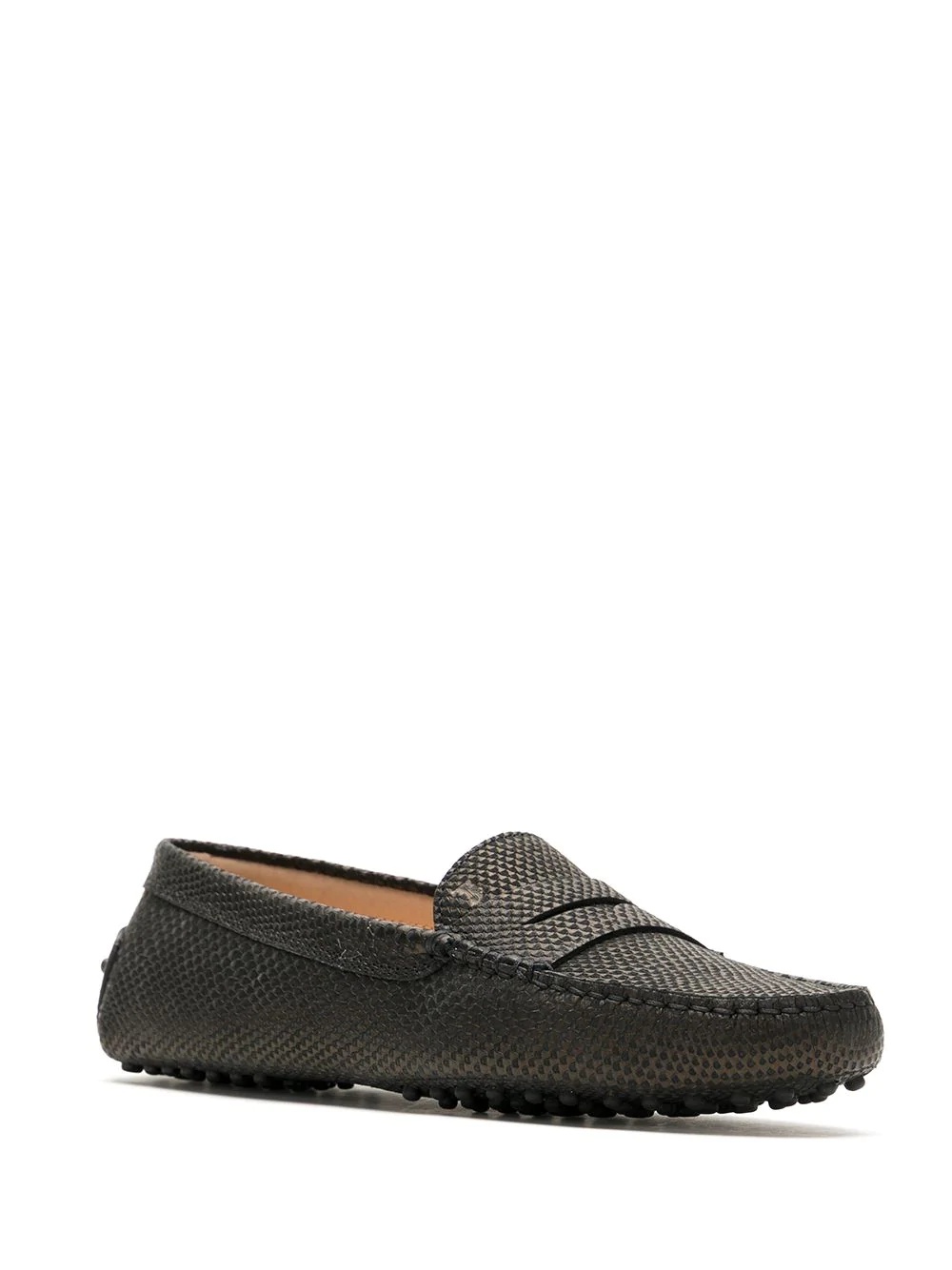 textured slip-on moccasins  - 2