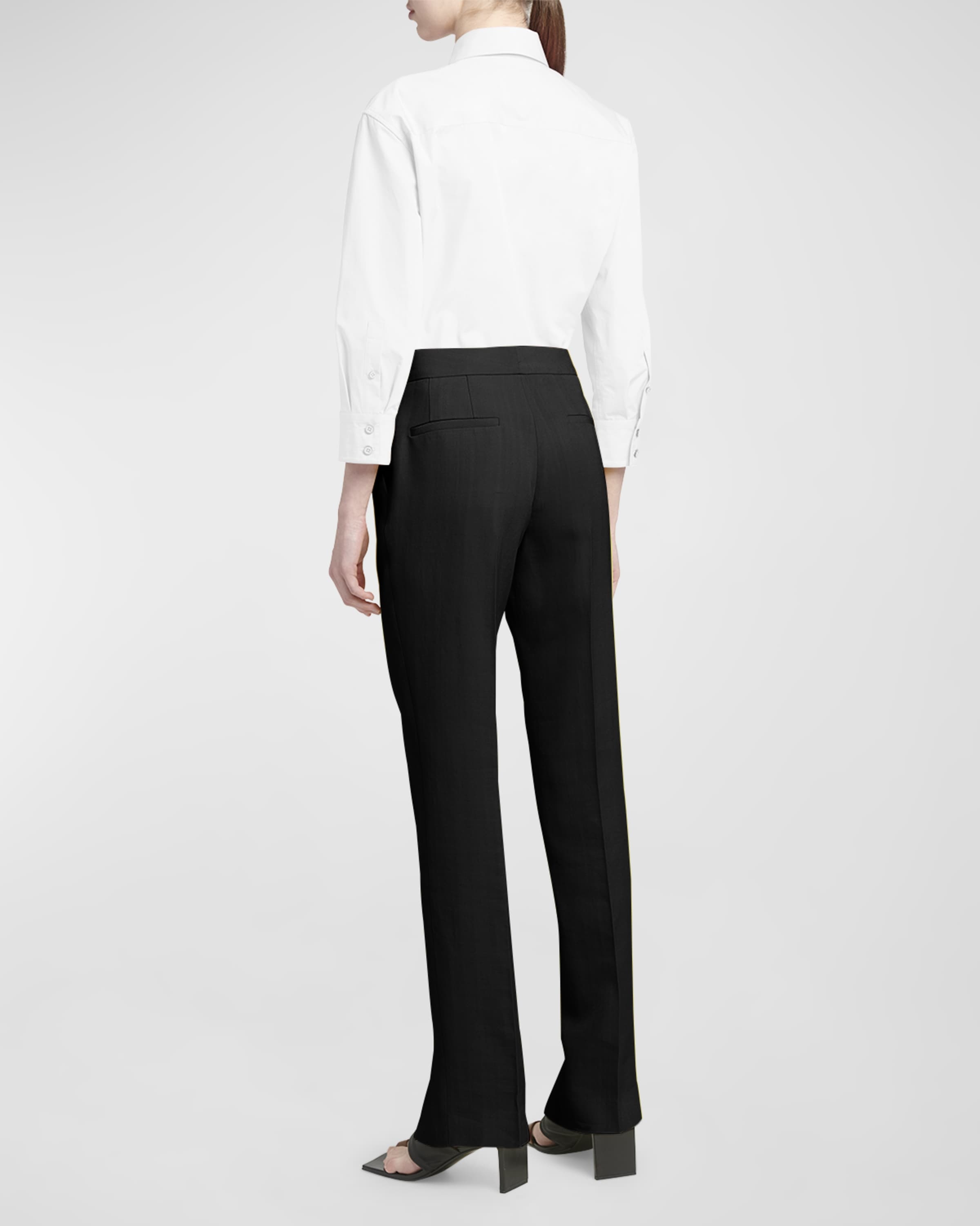 Pleated Split-Hem Trousers - 3