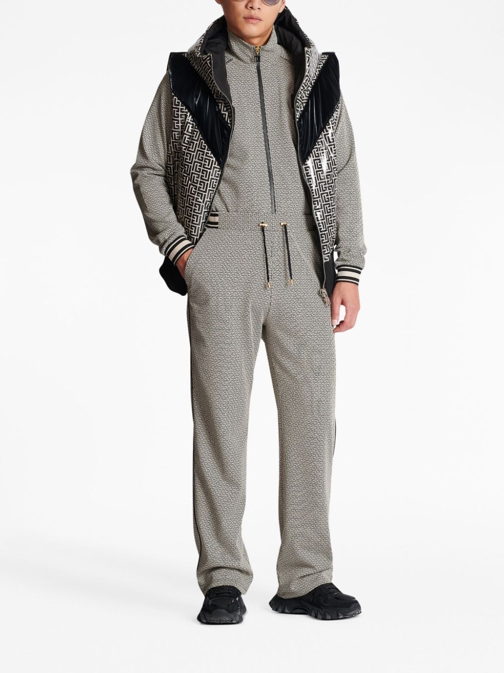 mini monogram-jacquard track pants - 2