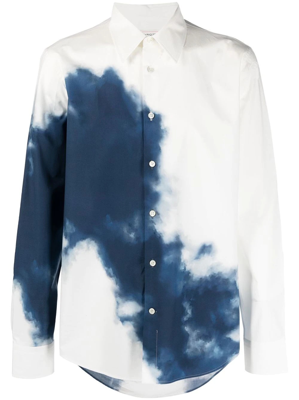 tie-dye pointed-collar shirt - 1