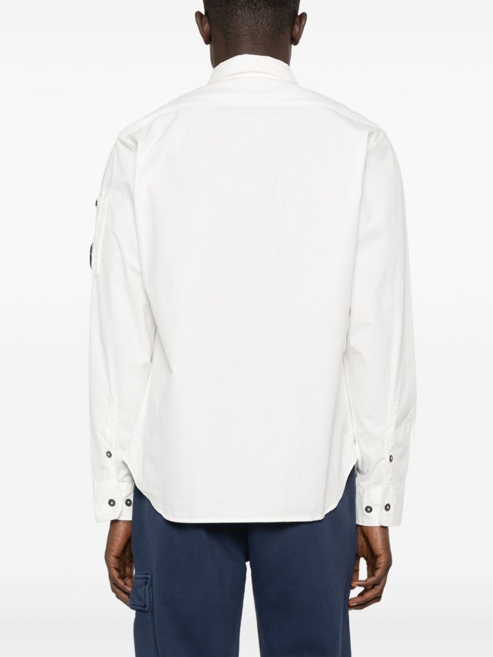 Lens-detail cotton shirt - 4