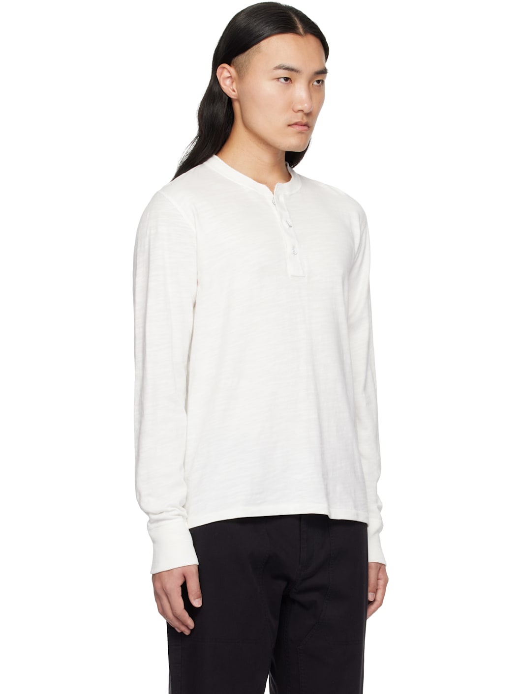 White Classic Flame Henley - 2