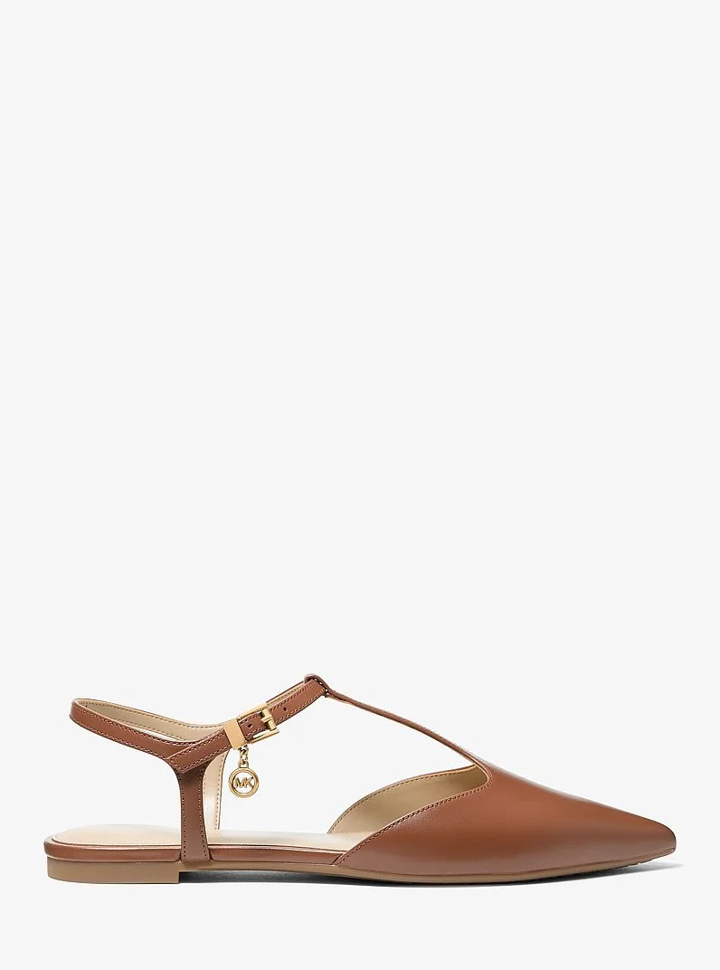 Cherie Leather T-Strap Flat - 1