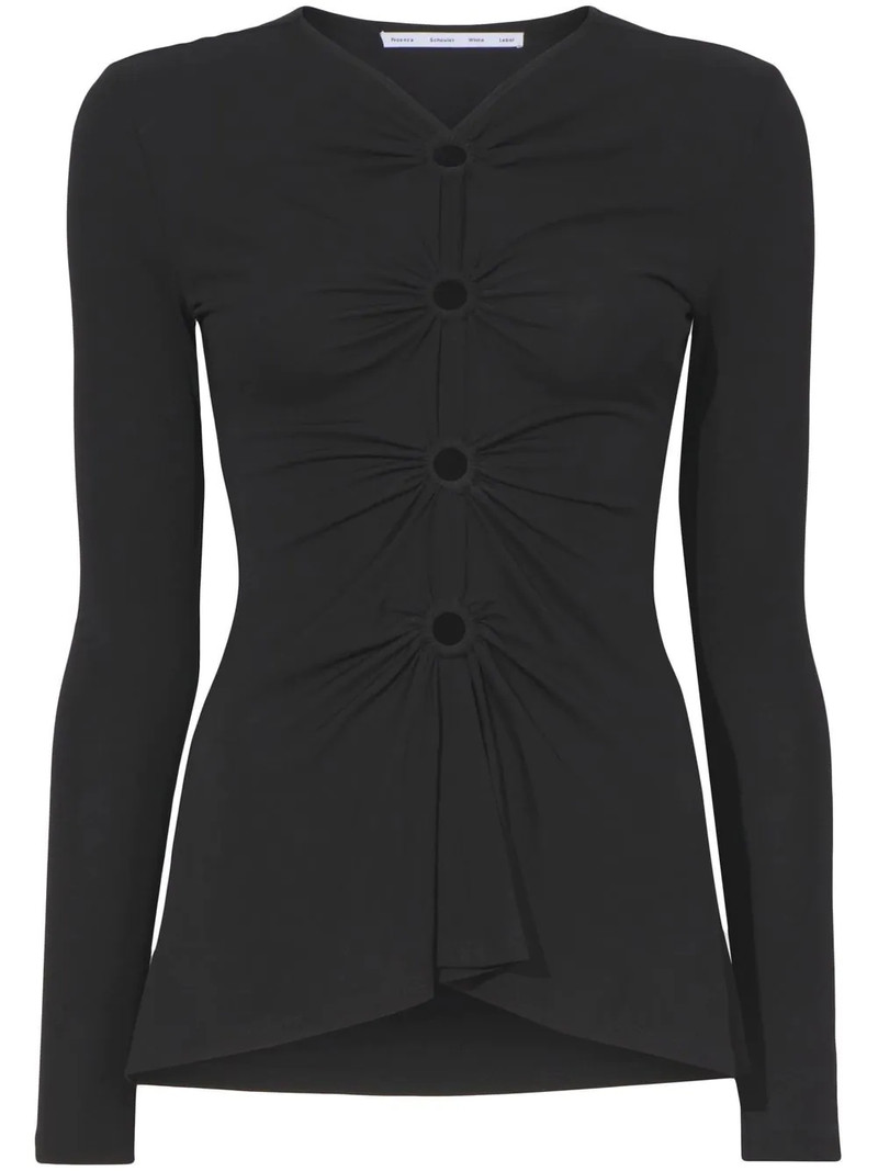 cut-out detailed long-sleeved top 1