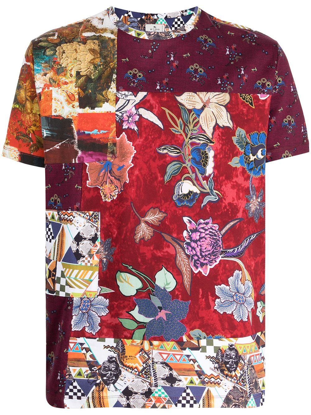 floral patchwork-print T-shirt - 1