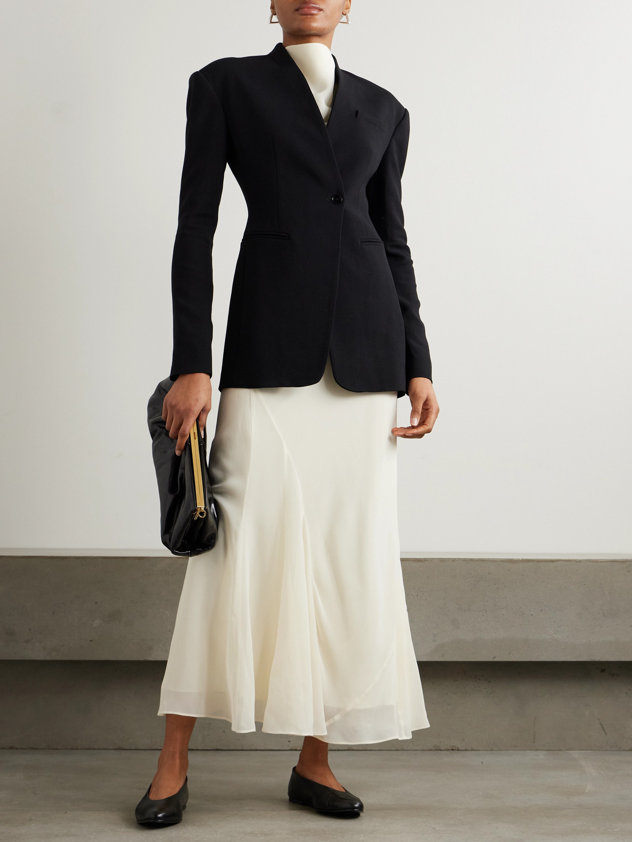 Aster Asymmetric Crepe Blazer - 2