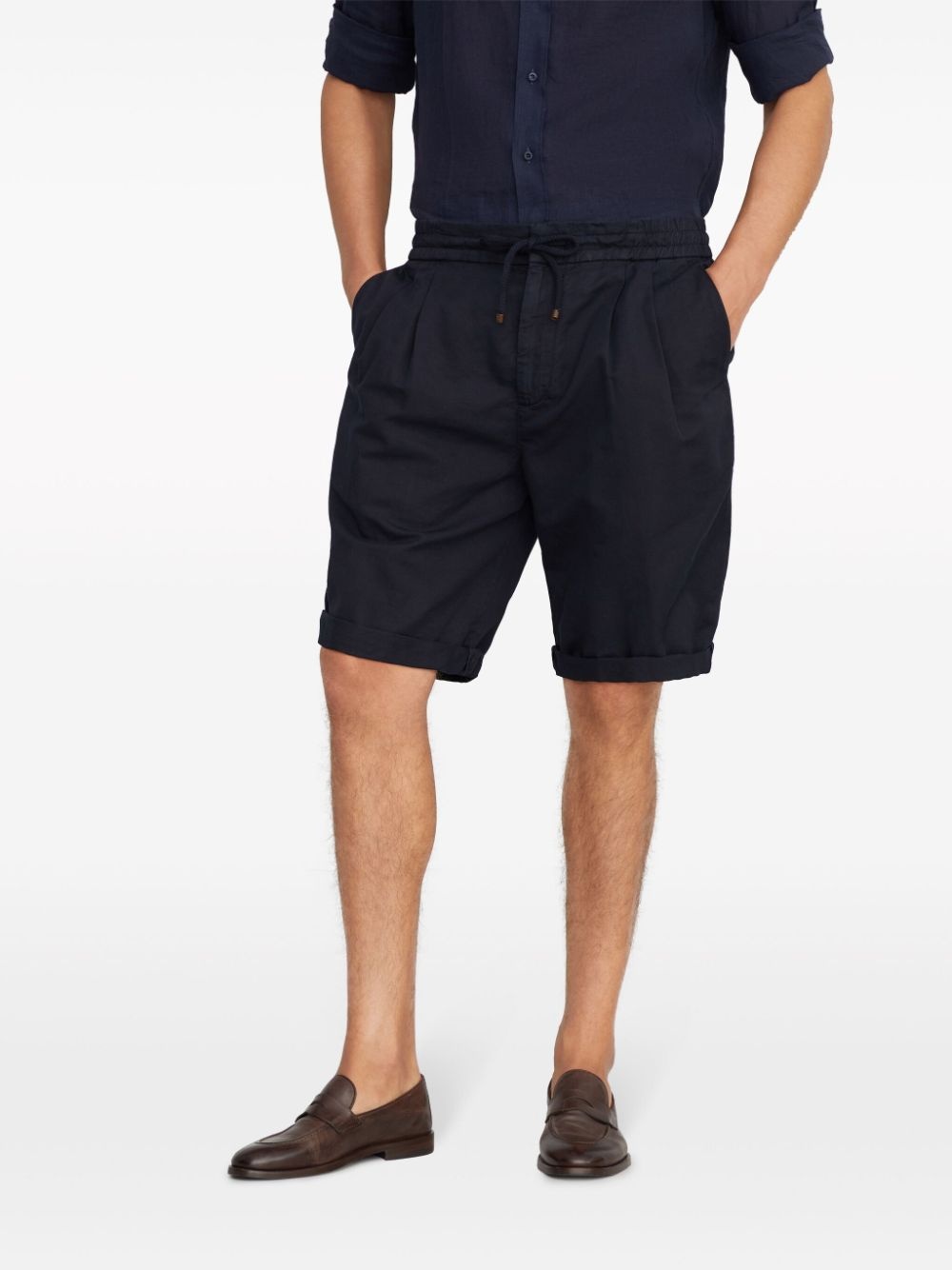 drawstring-waistband knee-length bermuda shorts - 2