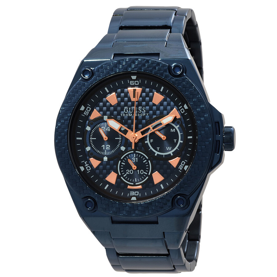 Guess - Guess Legacy Quartz Blue Dial Men's Watch W1305G4 - 1