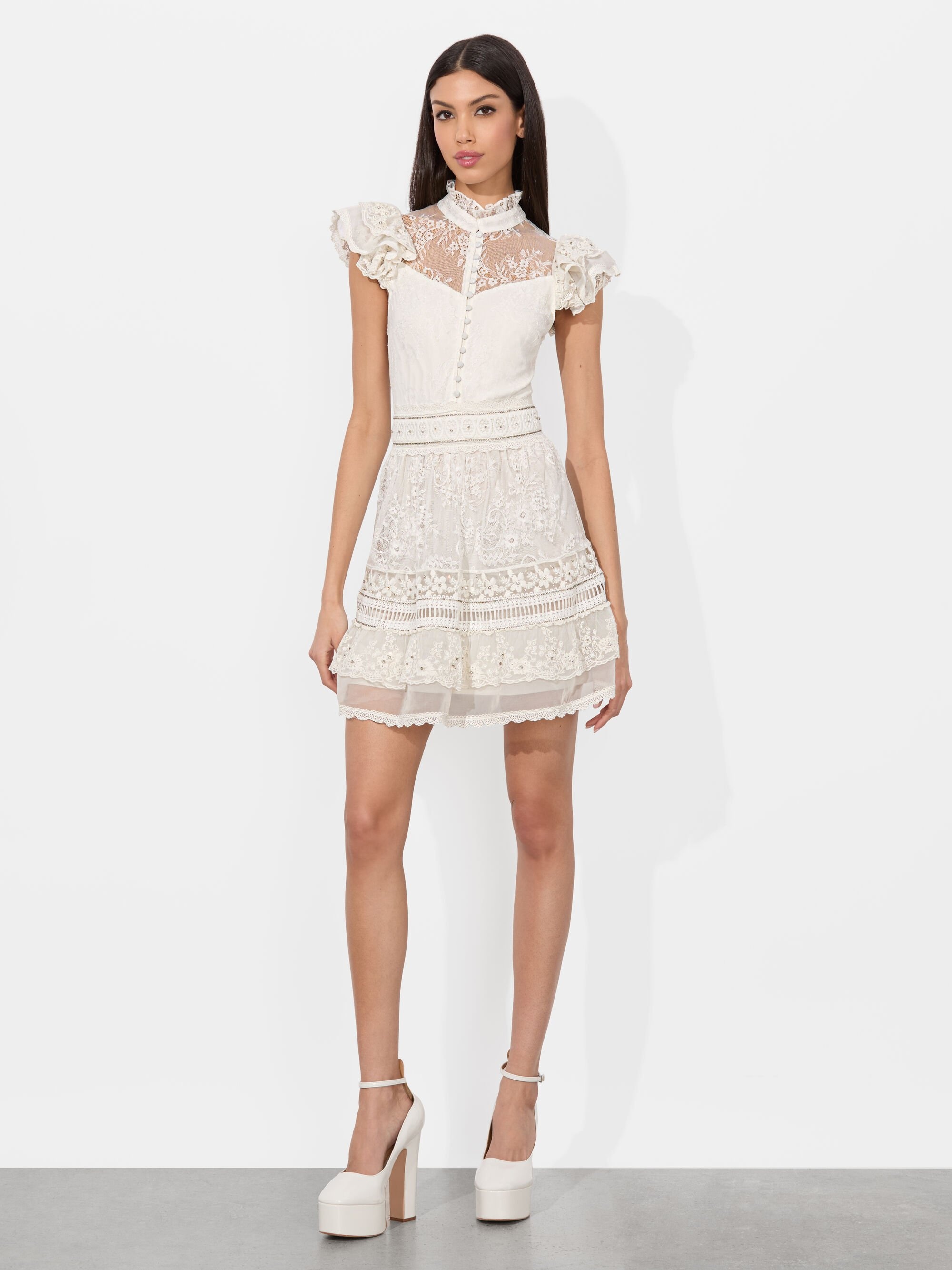 VERNITA EMBROIDERED MINI DRESS - 2