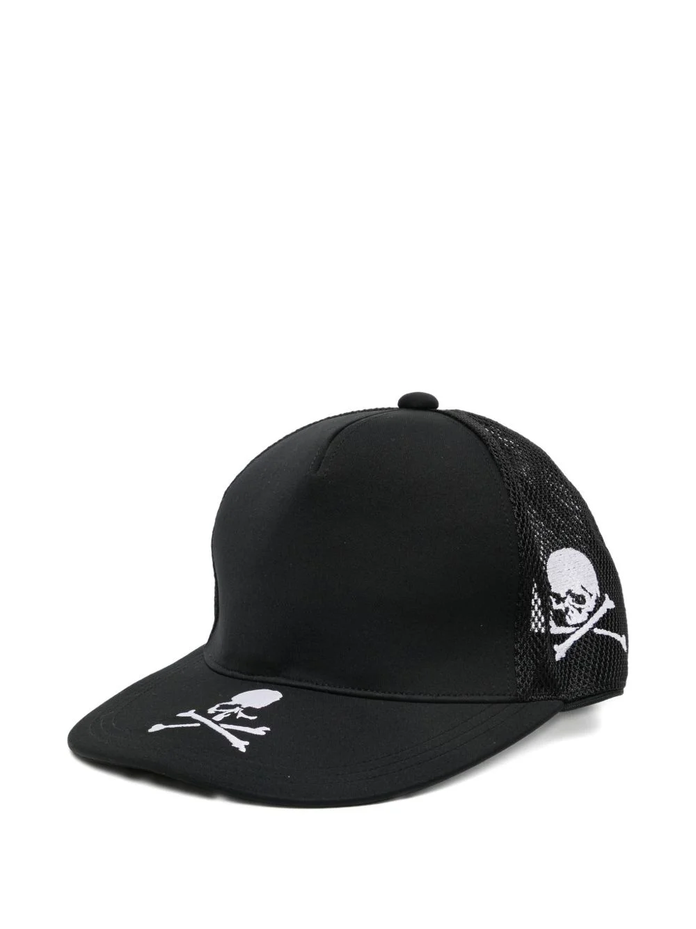 skull-embroidered mesh cap - 1