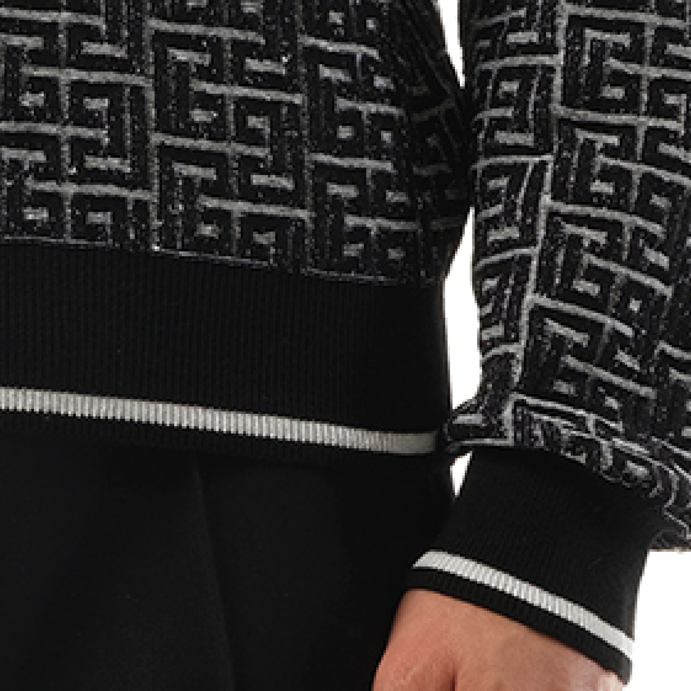 3D Monogram Vanise Knit Sweater in White/Black - 3