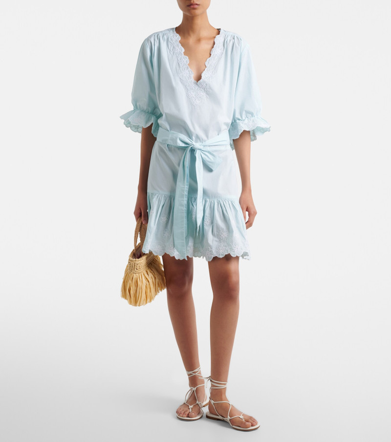 juliet dunn Embroidered cotton poplin minidress outlook