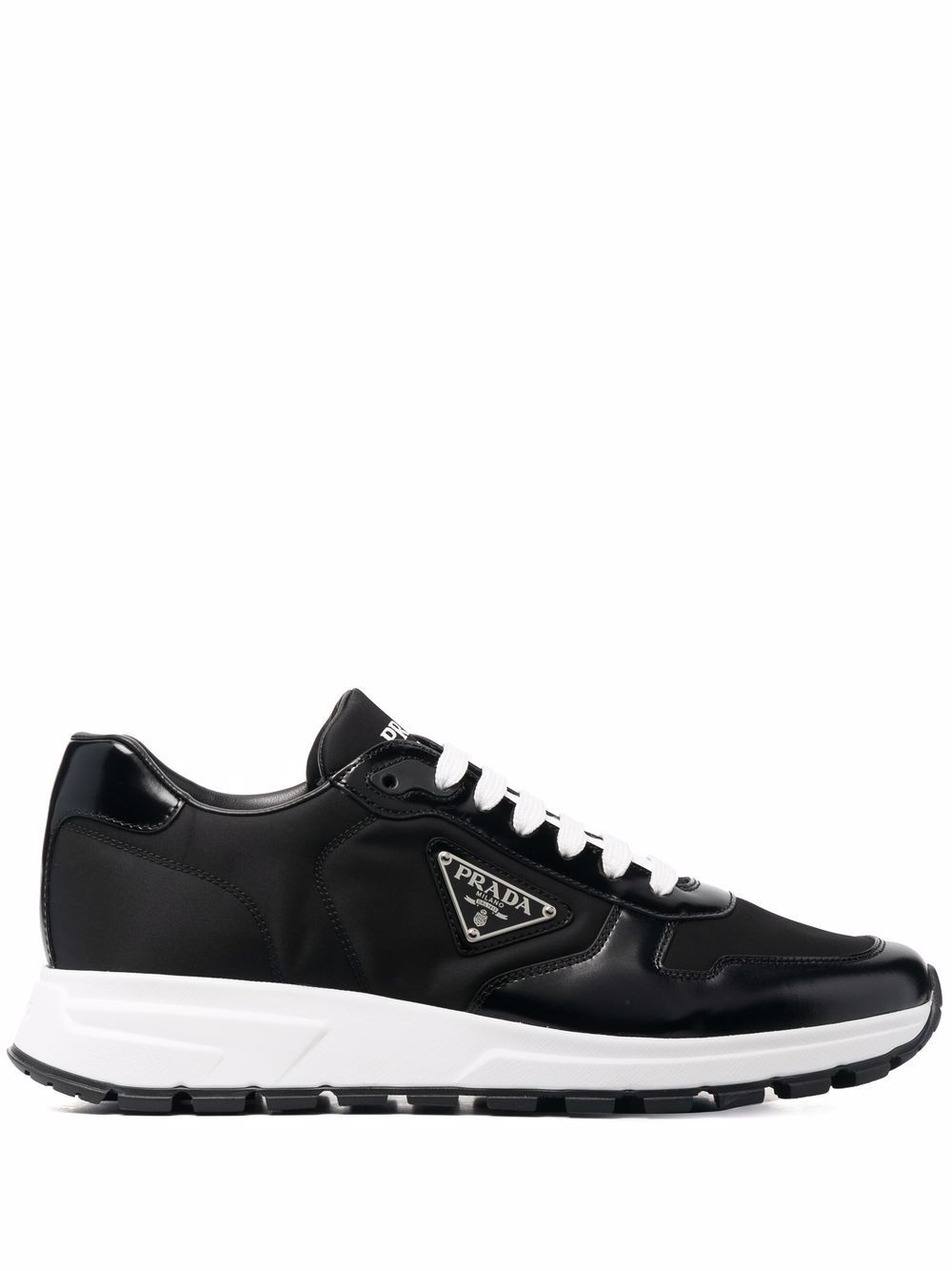 Re-Nylon Triangle-logo low-top sneakers - 1