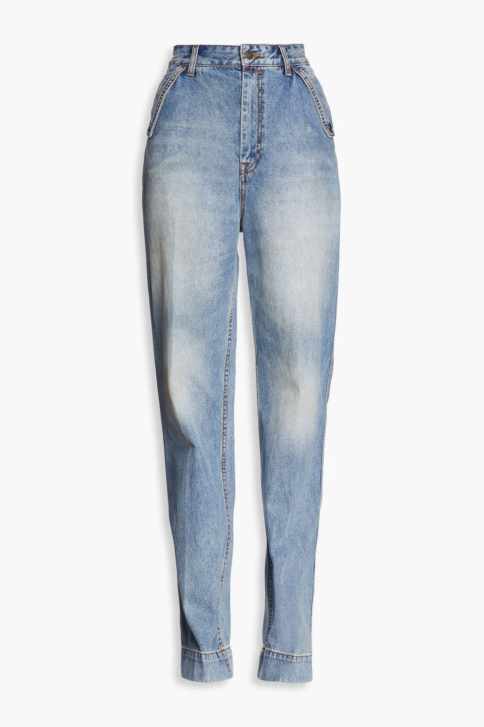 Faded high-rise flared jeans - 1