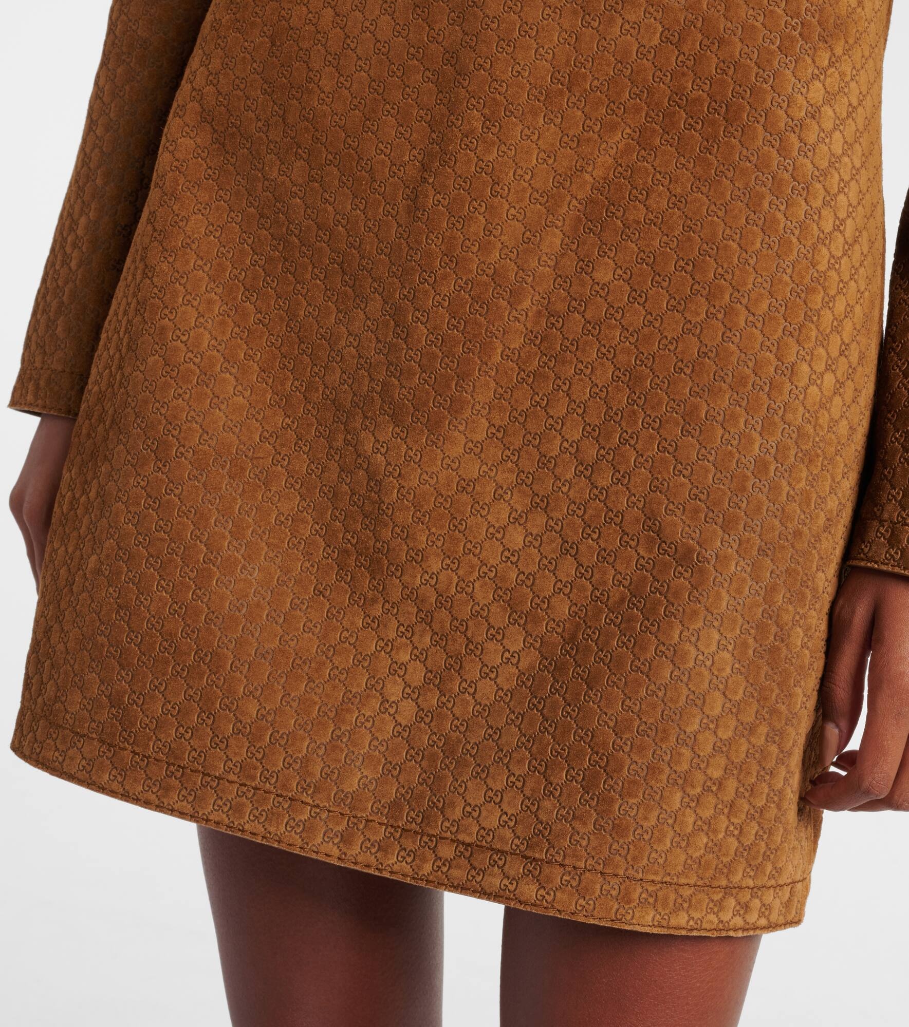 GG Horsebit suede minidress - 5