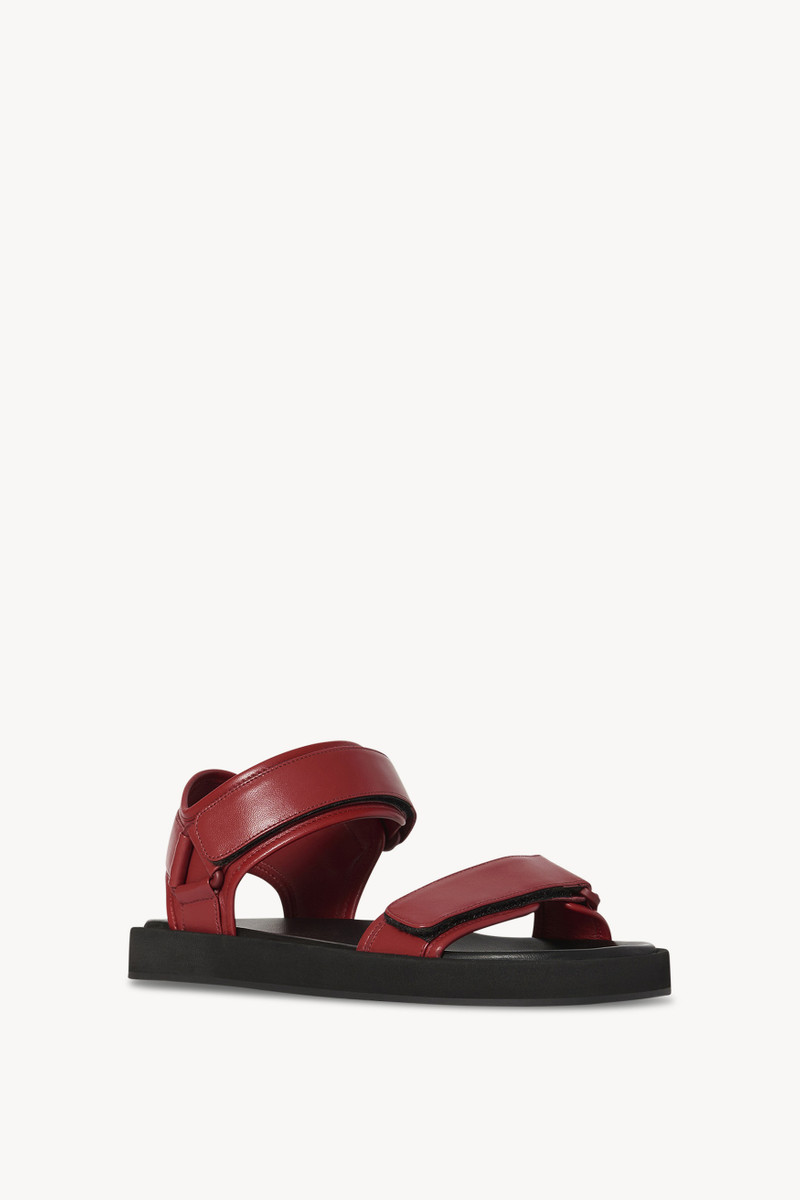 The Row Hook and Loop Sandal in Leather outlook