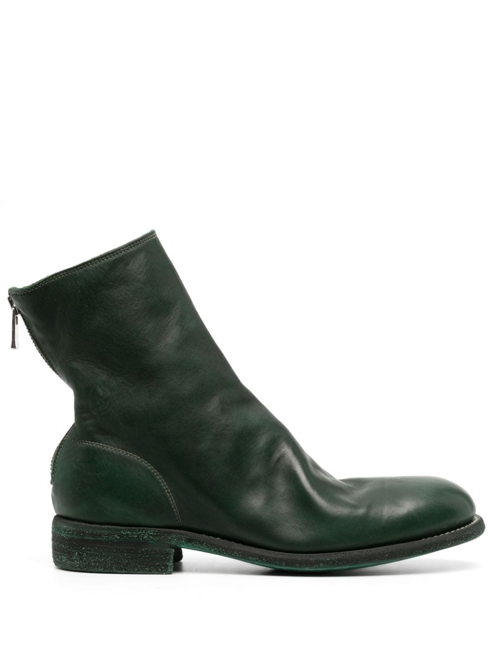 zip-up leather ankle boots - 1