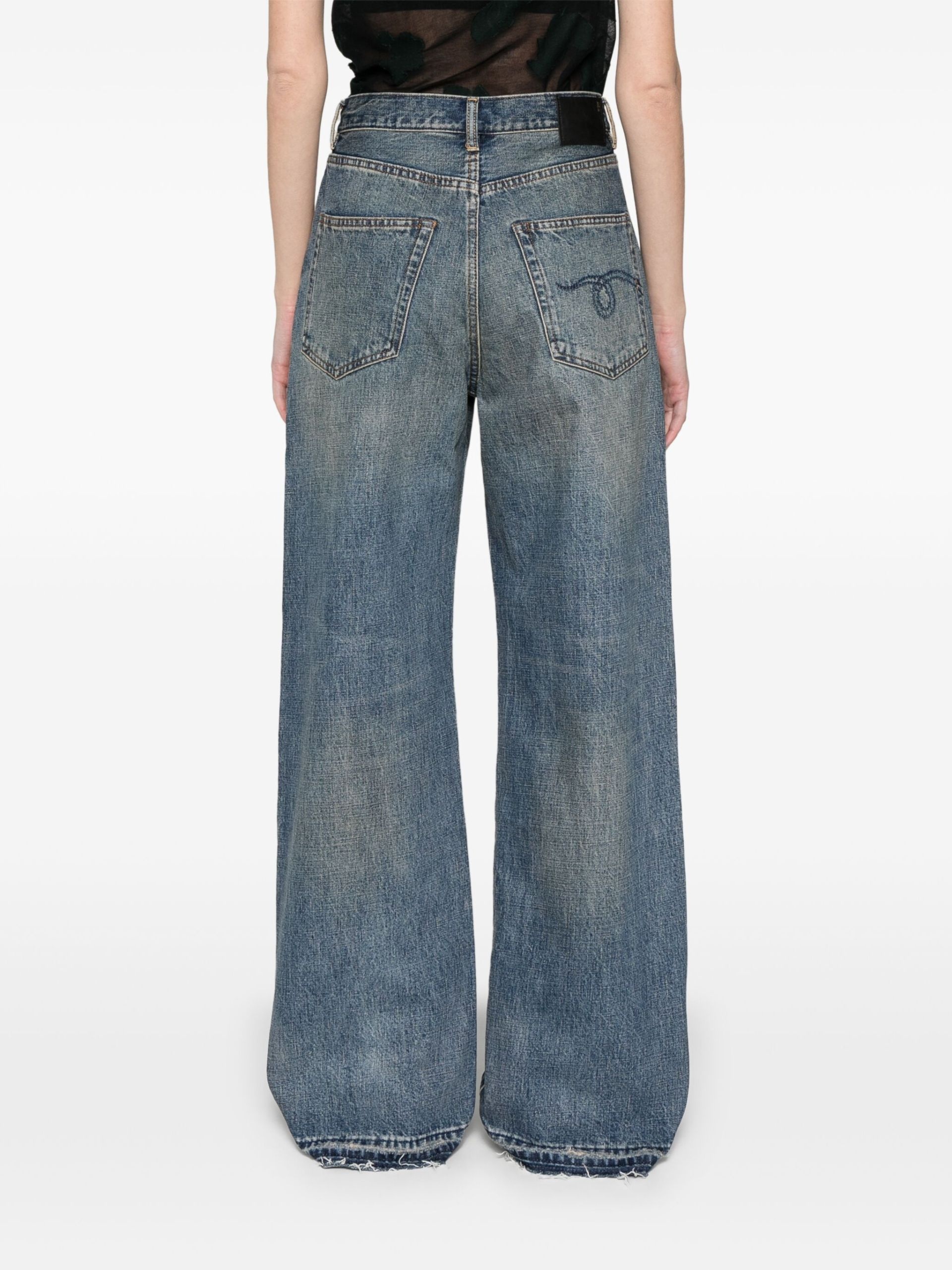 Blue D'Arcy Wide-Leg Jeans - 4