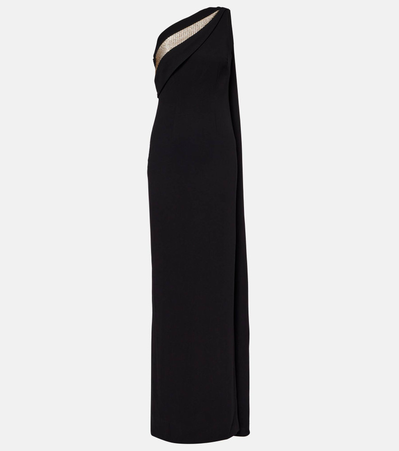 Embellished one-shoulder cady gown 1