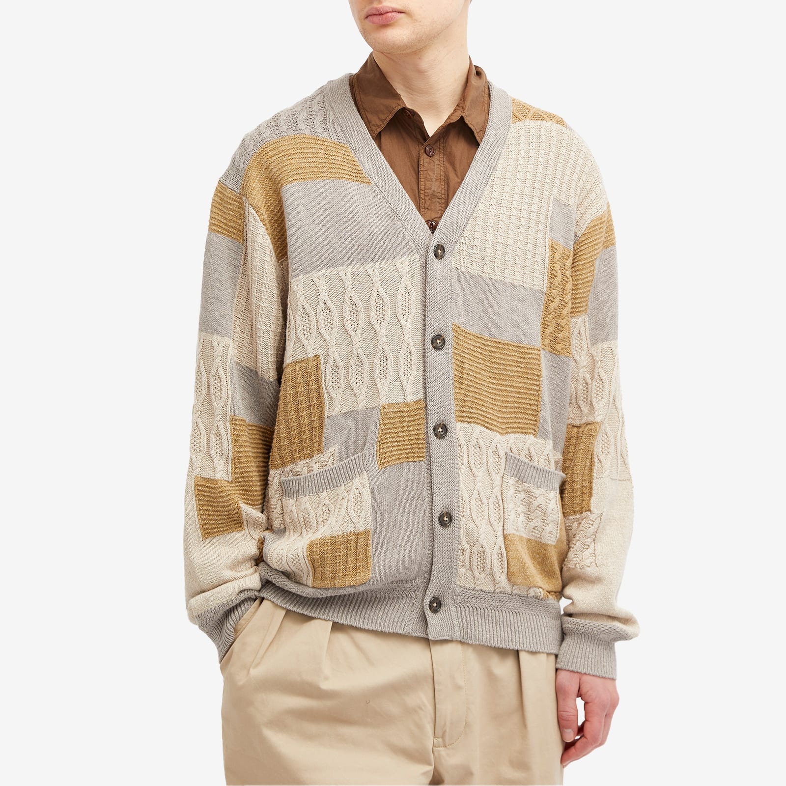 Beams Plus Patchwork Cardigan - 2