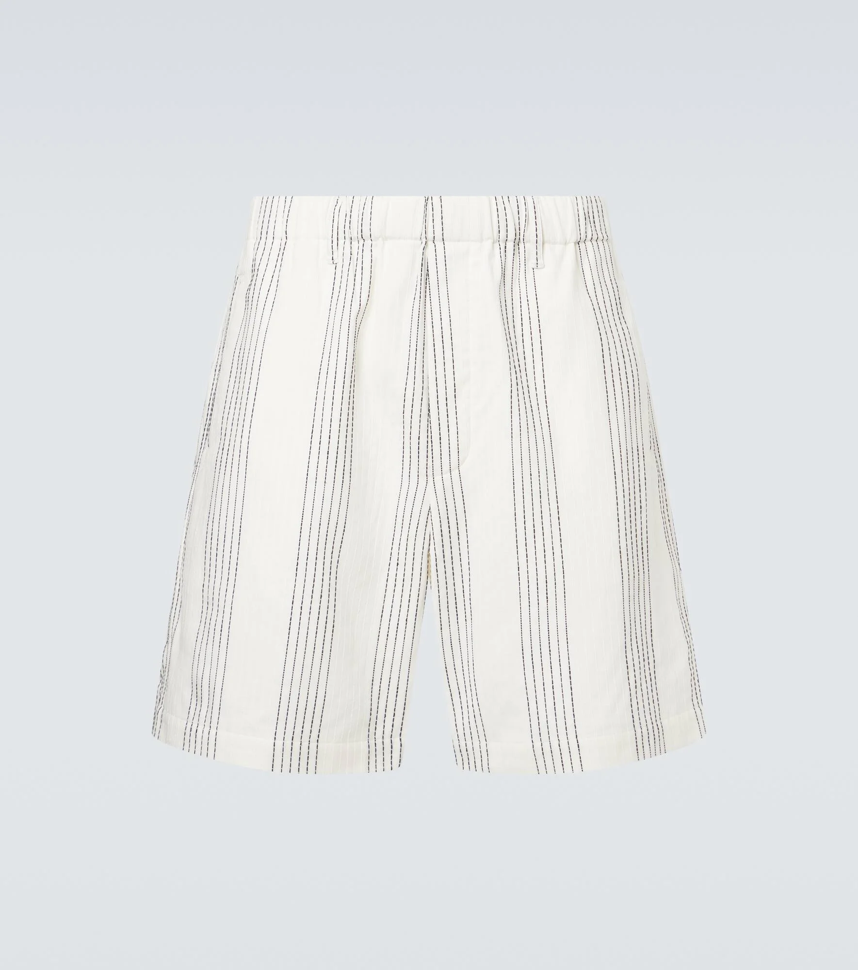 Kantha striped cotton Bermuda shorts - 1